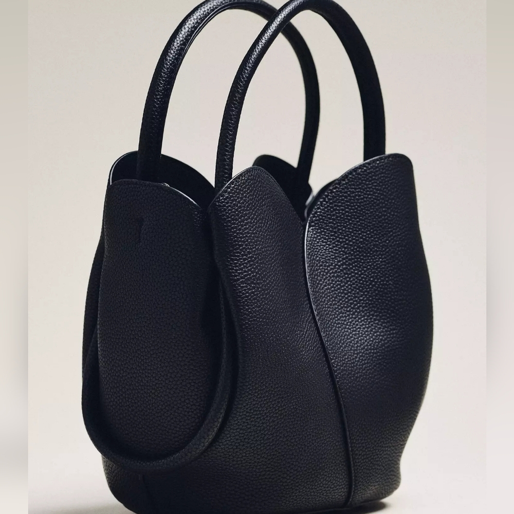 Anthropologie Melie Bianco Tulip Top-Handle Crossbody Tote - Picture 3 of 3
